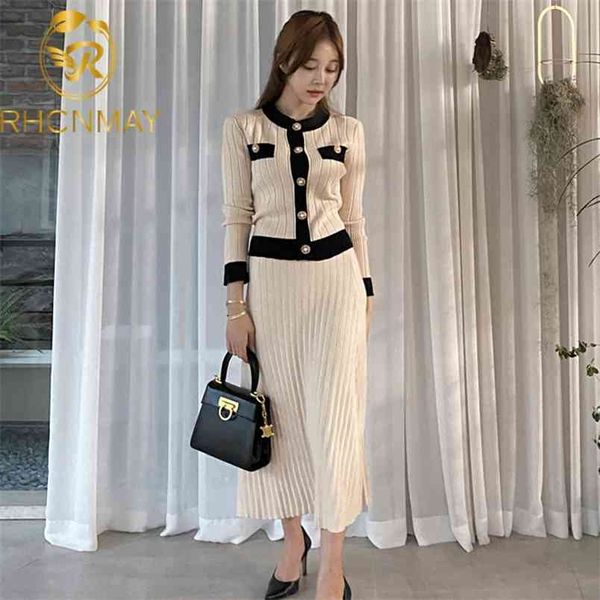 autumn winter women's set knitted 2 pieces o neck full slim sweater cardigan coat + pleated skirt retro 210506, White
autumn winter women's set knitted 2 pieces o neck full slim sweater cardigan coat + pleated skirt retro 210506, White