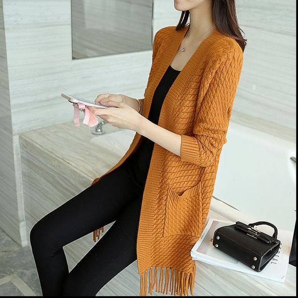 spring womens sweater women cardigans casual warm long design female knitted coat cardigan lady, White;black
spring womens sweater women cardigans casual warm long design female knitted coat cardigan lady, White;black