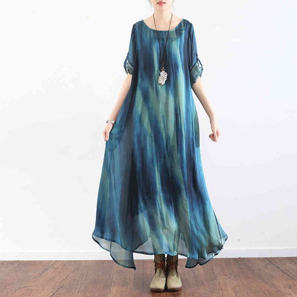johnature women dress summer tie-dye seven sleeve o-neck a-line casual vintage dresses women 210521, Black;gray
johnature women dress summer tie-dye seven sleeve o-neck a-line casual vintage dresses women 210521, Black;gray