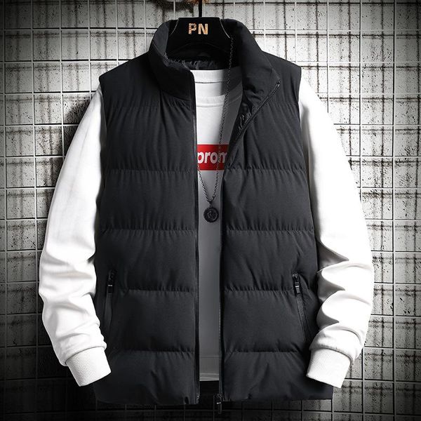 men's vests coat thickened down cotton vest warm in autumn and winter large sleeveless fashion waistcoat, Black;white
men's vests coat thickened down cotton vest warm in autumn and winter large sleeveless fashion waistcoat, Black;white