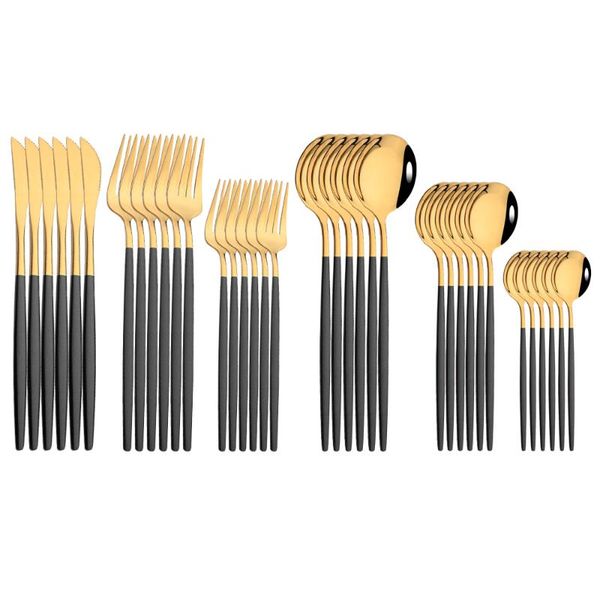 dinnerware sets 36pcs mirror black gold set stainless steel flatware dessert fork spoon knife silverware tableware cutlery
dinnerware sets 36pcs mirror black gold set stainless steel flatware dessert fork spoon knife silverware tableware cutlery