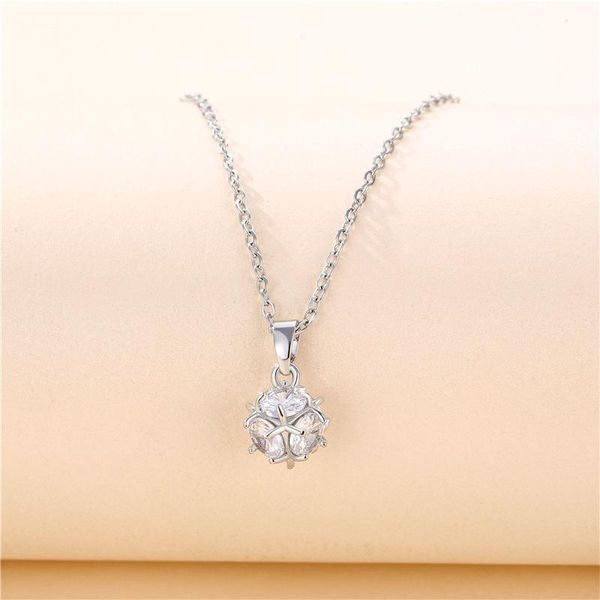 pendant necklaces berserk jewelry gift real titanium steel cube inlaid zircon snowflake ball female clavicle torque party necklace for women, Silver
pendant necklaces berserk jewelry gift real titanium steel cube inlaid zircon snowflake ball female clavicle torque party necklace for women, Silver