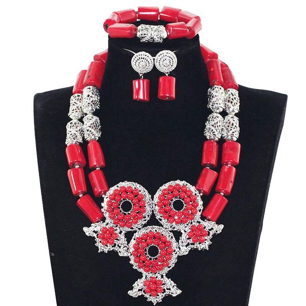 earrings & necklace exquisite ring pendant set wedding nigerian coral beads jewelry wx046, Silver
earrings & necklace exquisite ring pendant set wedding nigerian coral beads jewelry wx046, Silver