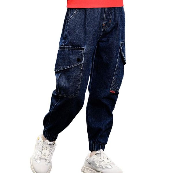 trousers kids boys casual street denim pants elastic waistband special multi-pockets ankle banded stylish cargo jeans, Blue
trousers kids boys casual street denim pants elastic waistband special multi-pockets ankle banded stylish cargo jeans, Blue