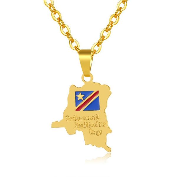 pendant necklaces trendy african necklace the democratic republic of congo map for women long chain gold engagement jewelry, Silver
pendant necklaces trendy african necklace the democratic republic of congo map for women long chain gold engagement jewelry, Silver