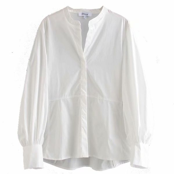 white cotton poplin shirt office lady retro women casual long sleeve v-neck ruffles blouse elegant boho fl 210524
white cotton poplin shirt office lady retro women casual long sleeve v-neck ruffles blouse elegant boho fl 210524