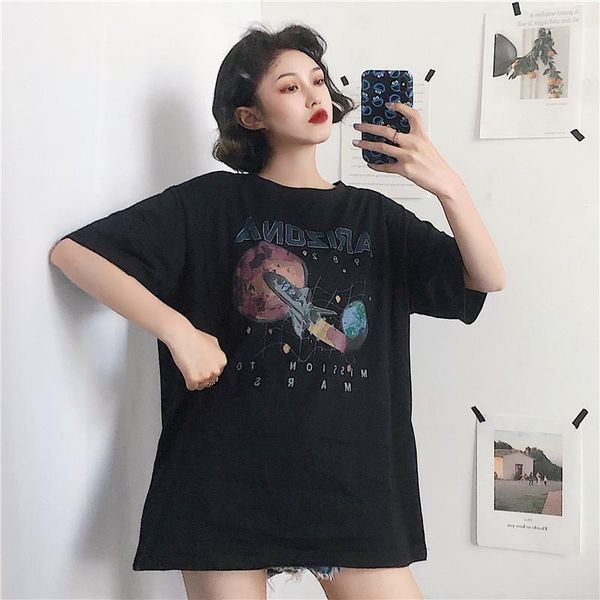 women's t-shirt ins harajuku bf wind casual loose short-sleeved tshirts kawaii girl vintage ulzzang tunic for women, White
women's t-shirt ins harajuku bf wind casual loose short-sleeved tshirts kawaii girl vintage ulzzang tunic for women, White