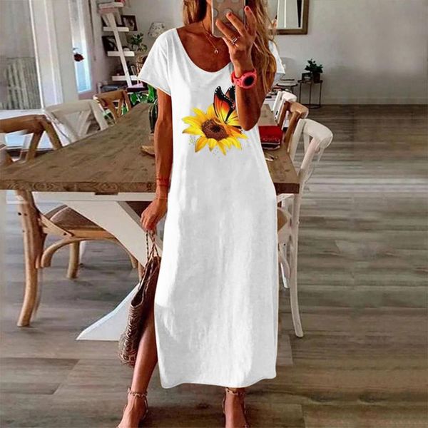 women plus size dress casual loose short sleeve floral daily flower print long maxi tropical beach vintage dresses women's swimwear, White;black
women plus size dress casual loose short sleeve floral daily flower print long maxi tropical beach vintage dresses women's swimwear, White;black