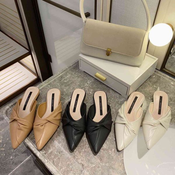 flip flop slipper women's outer wear spring and summer style pointed-toe bow flat closed-toe mules shoes, Black
flip flop slipper women's outer wear spring and summer style pointed-toe bow flat closed-toe mules shoes, Black