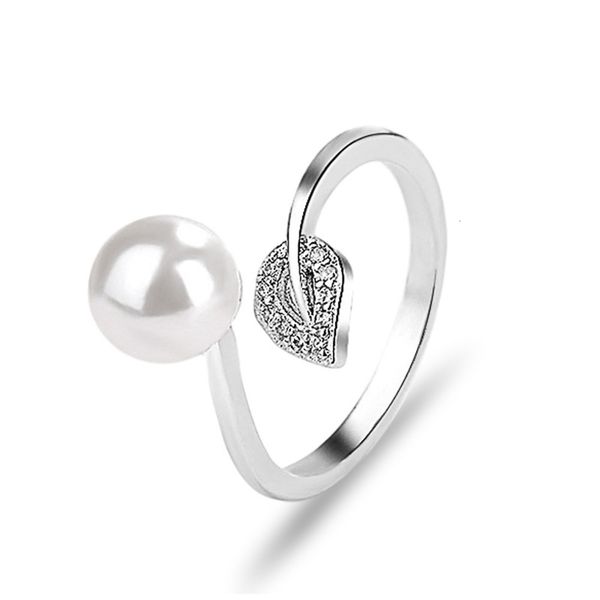 new japanese and korean diamond inlaid pearl women's zircon leaf personality simple silver jewelry ring holder, Black
new japanese and korean diamond inlaid pearl women's zircon leaf personality simple silver jewelry ring holder, Black