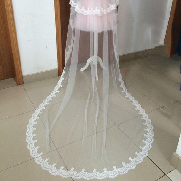 bridal veils lace edge long 2 layer wedding accessory with comb white veil veu de noiva, Black
bridal veils lace edge long 2 layer wedding accessory with comb white veil veu de noiva, Black