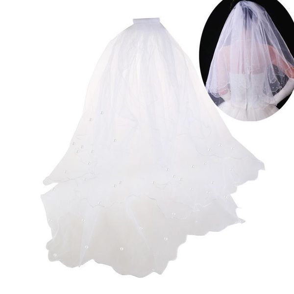 bridal veils 1m long double layer pearls beaded wedding veil mantilla with comb for women ladies girls party, Black
bridal veils 1m long double layer pearls beaded wedding veil mantilla with comb for women ladies girls party, Black