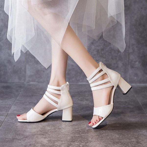 dress shoes black white high heel sandals women open toe square heels summer fashion ankle wrap zipper party 6 cm
dress shoes black white high heel sandals women open toe square heels summer fashion ankle wrap zipper party 6 cm