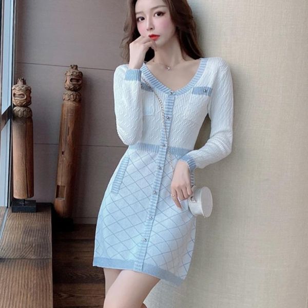 casual dresses korean fashion knitted sweater dress 2021 autumn elegant chic long sleeve bodycon mini vestidos robe femme, Black;gray
casual dresses korean fashion knitted sweater dress 2021 autumn elegant chic long sleeve bodycon mini vestidos robe femme, Black;gray