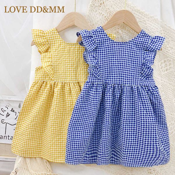 love dd&mm girls dresses summer casual plaid comfortable dress kids sweet costume children party baby clothing 3-8 y 210715, Red;yellow
love dd&mm girls dresses summer casual plaid comfortable dress kids sweet costume children party baby clothing 3-8 y 210715, Red;yellow