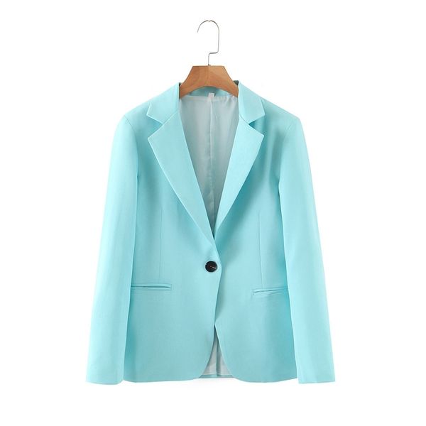 women fashion office wear pockets blazers coat one button notched collar female outerwear jacket casual xz2436 210525, White;black
women fashion office wear pockets blazers coat one button notched collar female outerwear jacket casual xz2436 210525, White;black