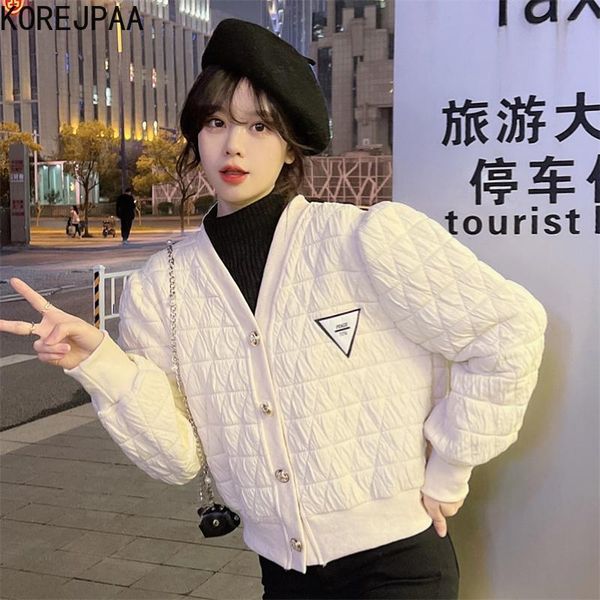 women's jackets korejpaa chic coat women autumn winter 2021 retro v-neck casual long-sleeved jacket female korea ins style short elegan, Black;brown
women's jackets korejpaa chic coat women autumn winter 2021 retro v-neck casual long-sleeved jacket female korea ins style short elegan, Black;brown