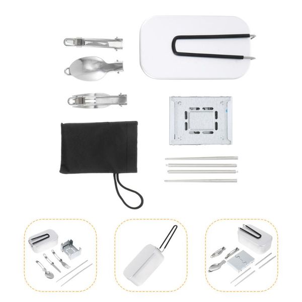 storage bags 1 set camping cookware kit aluminum bento box folding stove dinnerware
storage bags 1 set camping cookware kit aluminum bento box folding stove dinnerware