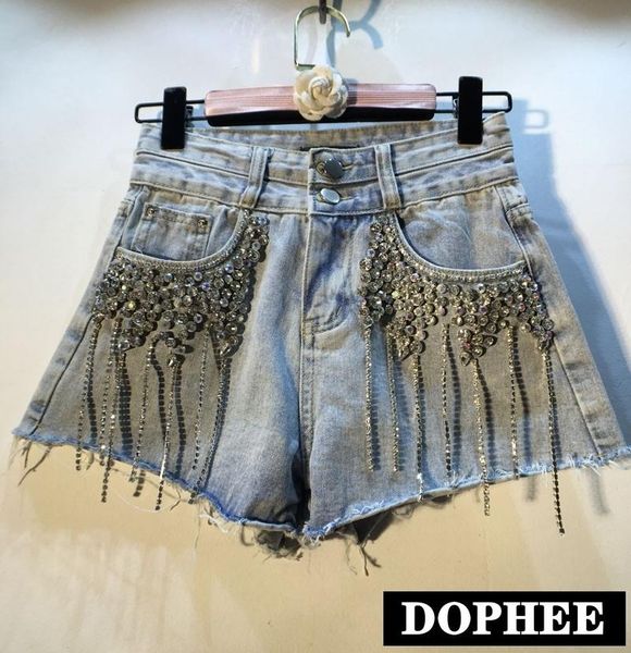 women's jeans denim shorts for women 2021 summer pants heavy diamond tassel high waist ripped students, Blue
women's jeans denim shorts for women 2021 summer pants heavy diamond tassel high waist ripped students, Blue