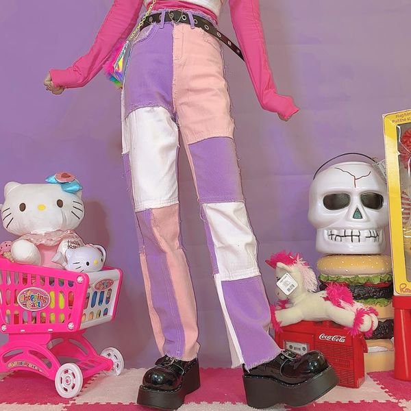 women's pants & capris japanese harajuku color contrast street show thin straight tube y2k millennium girls' versatile casual trou, Black;white
women's pants & capris japanese harajuku color contrast street show thin straight tube y2k millennium girls' versatile casual trou, Black;white