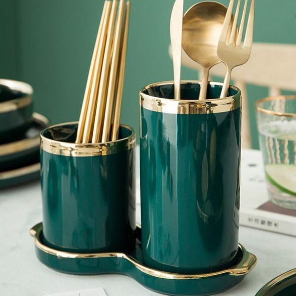 storage bottles & jars nordic art luxury ceramic emerald chopsticks tube female tray household double-layer drain chopstick holder tableware
storage bottles & jars nordic art luxury ceramic emerald chopsticks tube female tray household double-layer drain chopstick holder tableware