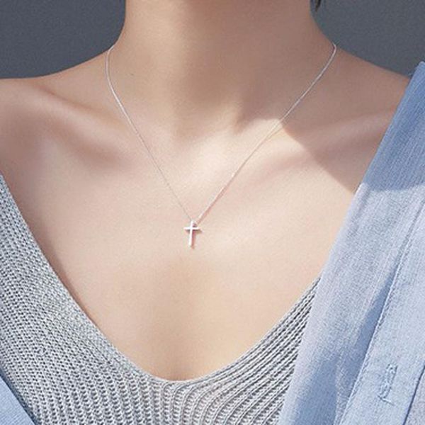 chains 1pc women cross pendant necklace fashion clavicle chain jewelry simple tiny choker necklaces female accessories, Silver
chains 1pc women cross pendant necklace fashion clavicle chain jewelry simple tiny choker necklaces female accessories, Silver