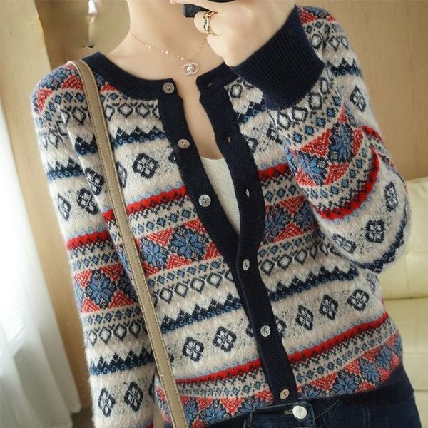 women's knits & tees women 2021 spring autumn vintage chic v-neck loose print sweaters female long sleeve knitted cardigan sweater knit, White
women's knits & tees women 2021 spring autumn vintage chic v-neck loose print sweaters female long sleeve knitted cardigan sweater knit, White