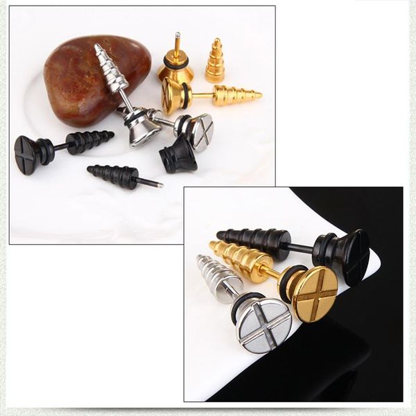 stud earrings for women stainless steel fashion hip hop gold black piercing screw earring men gifts woman accessories, Golden;silver
stud earrings for women stainless steel fashion hip hop gold black piercing screw earring men gifts woman accessories, Golden;silver