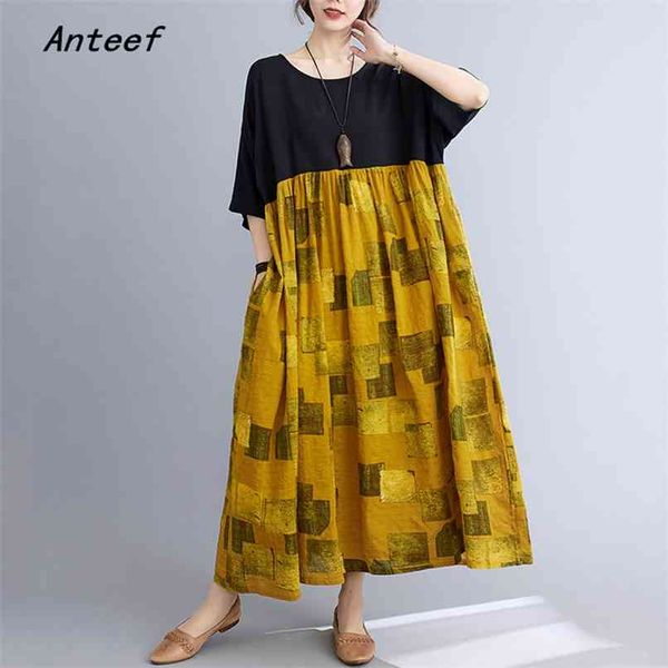 short sleeve plus size cotton linen vintage dresses for women casual loose long woman summer dress elegant clothes 210517, Black;gray
short sleeve plus size cotton linen vintage dresses for women casual loose long woman summer dress elegant clothes 210517, Black;gray