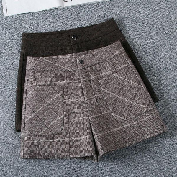 women's shorts women 2021 autumn winter fashion suits female high waist plaid office work ladies wide leg woolen x651, White;black
women's shorts women 2021 autumn winter fashion suits female high waist plaid office work ladies wide leg woolen x651, White;black