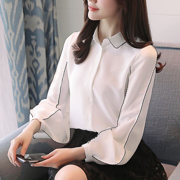 korean women shirts blouse white blouses for long sleeve shirt woman chiffon plus size striped 210427
korean women shirts blouse white blouses for long sleeve shirt woman chiffon plus size striped 210427