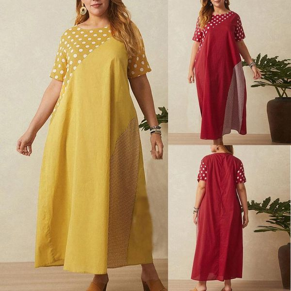 casual dresses summer beach maxi dress women xl-5xl polka dot color combination round neck short sleeve long #1, Black;gray
casual dresses summer beach maxi dress women xl-5xl polka dot color combination round neck short sleeve long #1, Black;gray