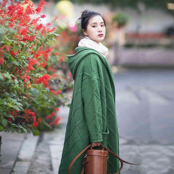 sweaters Female Autumn front sleeve open hood cardigan mesh with loose sweater pockets meadow long length jacket, White;black
sweaters Female Autumn front sleeve open hood cardigan mesh with loose sweater pockets meadow long length jacket, White;black