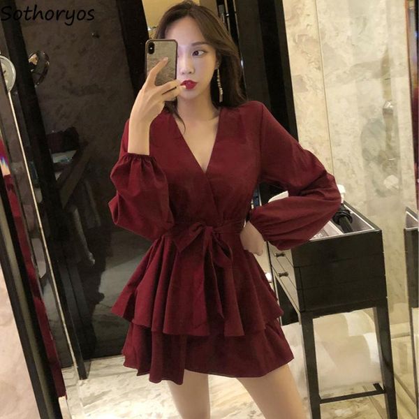 long sleeve dress women autumn winter v-neck bow above knee solid high waist fashion exquisite soft chic ulzzang ladies casual dresses, Black;gray
long sleeve dress women autumn winter v-neck bow above knee solid high waist fashion exquisite soft chic ulzzang ladies casual dresses, Black;gray