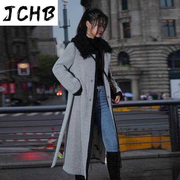 women's jacket 2021 natural sheep curl fur collar wool coat female artificial mink cloth woman coats abrigos tn284 & blends, Black
women's jacket 2021 natural sheep curl fur collar wool coat female artificial mink cloth woman coats abrigos tn284 & blends, Black