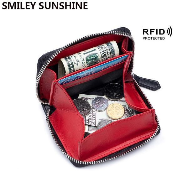 wallets 2021 rfid genuine leather wallet black purse small money bag women men card mini ladies carteras, Red;black
wallets 2021 rfid genuine leather wallet black purse small money bag women men card mini ladies carteras, Red;black