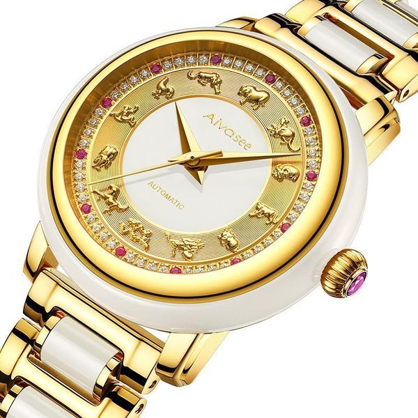 men's clock mechanical hollow 12 zodiac emboss creative luxury trend woman's watches wristwatches, Slivery;brown
men's clock mechanical hollow 12 zodiac emboss creative luxury trend woman's watches wristwatches, Slivery;brown