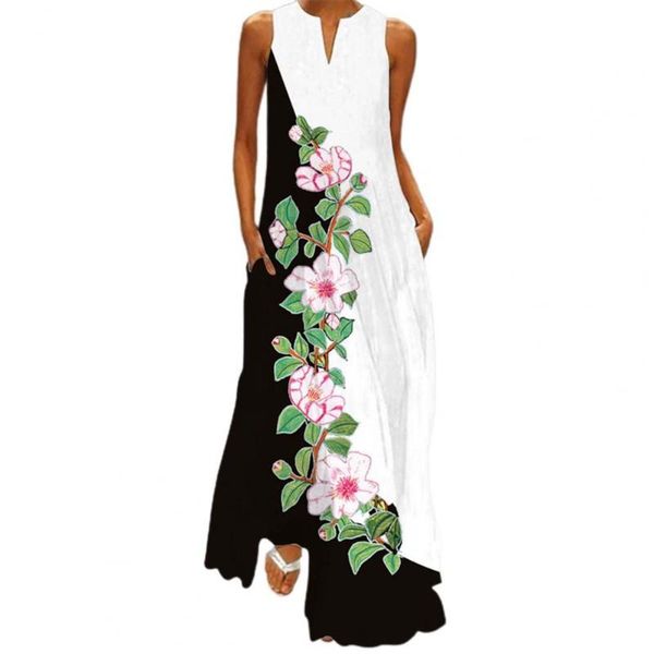 casual dresses lady dress floral printing comfortable to wear summer v-neck sleeveless pocket maxi for home, Black;gray
casual dresses lady dress floral printing comfortable to wear summer v-neck sleeveless pocket maxi for home, Black;gray