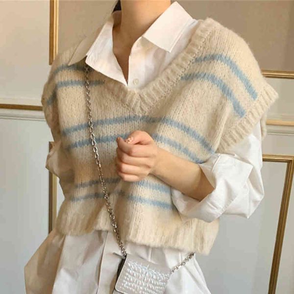 colorfaith new spring autumn women sweaters v-neck pullover sleeveless short vest waistcoat striped wild lady swv9973 210413, White;black
colorfaith new spring autumn women sweaters v-neck pullover sleeveless short vest waistcoat striped wild lady swv9973 210413, White;black