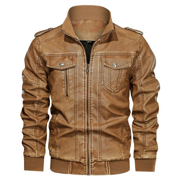 men's fur & faux male casual vintage washing motorcycle pu leather jacket fit size military flight coats men biker jackets coat 6xl, Black
men's fur & faux male casual vintage washing motorcycle pu leather jacket fit size military flight coats men biker jackets coat 6xl, Black