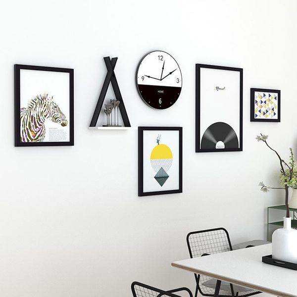 frames 6 pieces/set modern hanging pictures creative wall clock hallway square po shelf accessories for home decor
frames 6 pieces/set modern hanging pictures creative wall clock hallway square po shelf accessories for home decor