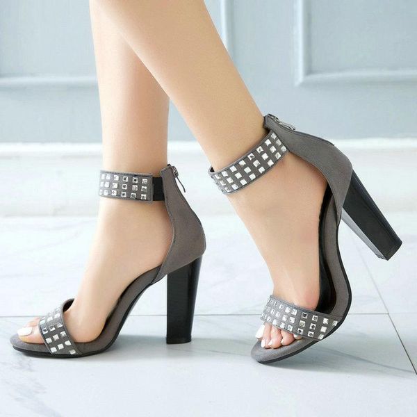 summer open toe sandals fashion rivet square high heel shoes woman back zipper faux suede black apricot gray
summer open toe sandals fashion rivet square high heel shoes woman back zipper faux suede black apricot gray