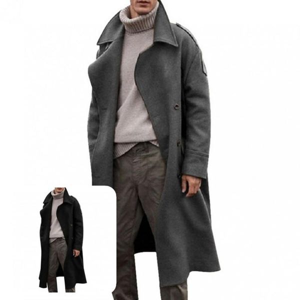 men's trench coats men coat trendy soft touching winter windproof long sleeves, Tan;black
men's trench coats men coat trendy soft touching winter windproof long sleeves, Tan;black