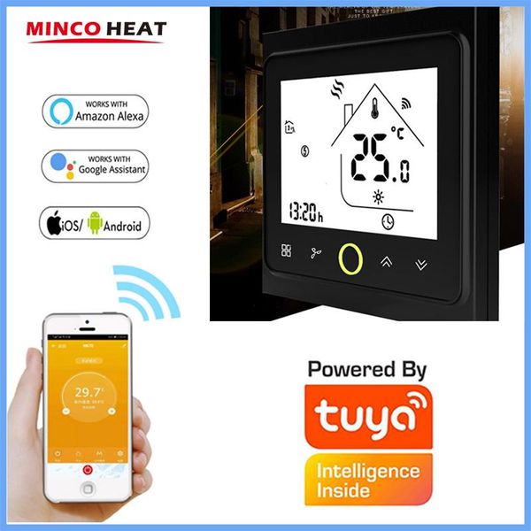 smart home control bac002 series wifi touch thermostat electric floor heating temperature remote controller
smart home control bac002 series wifi touch thermostat electric floor heating temperature remote controller