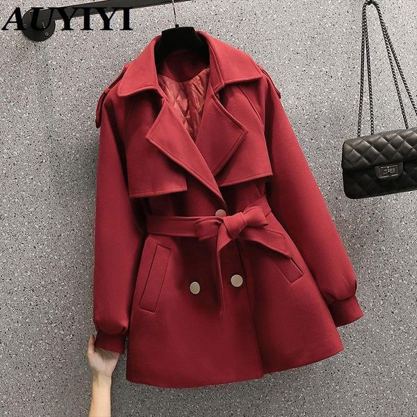women's trench coats auyiyi 2021 winter simple casual plus size fashion cotton thickening waist slimming sweater jacket, Tan;black
women's trench coats auyiyi 2021 winter simple casual plus size fashion cotton thickening waist slimming sweater jacket, Tan;black