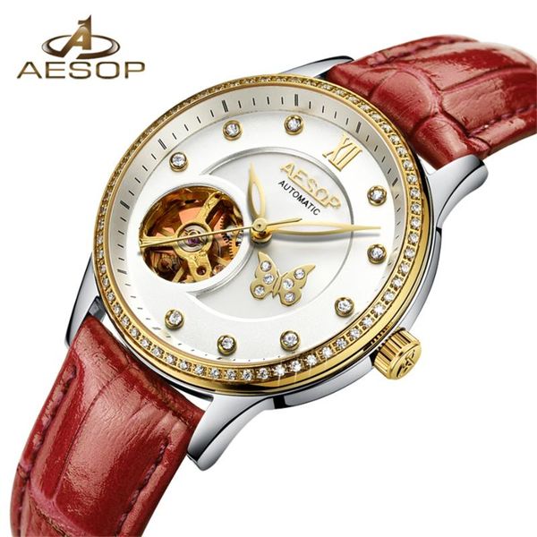 wristwatches aesop 2021 ladies diamond display women sapphire simple skeleton transparent case automatic mechanical watches, Slivery;brown
wristwatches aesop 2021 ladies diamond display women sapphire simple skeleton transparent case automatic mechanical watches, Slivery;brown