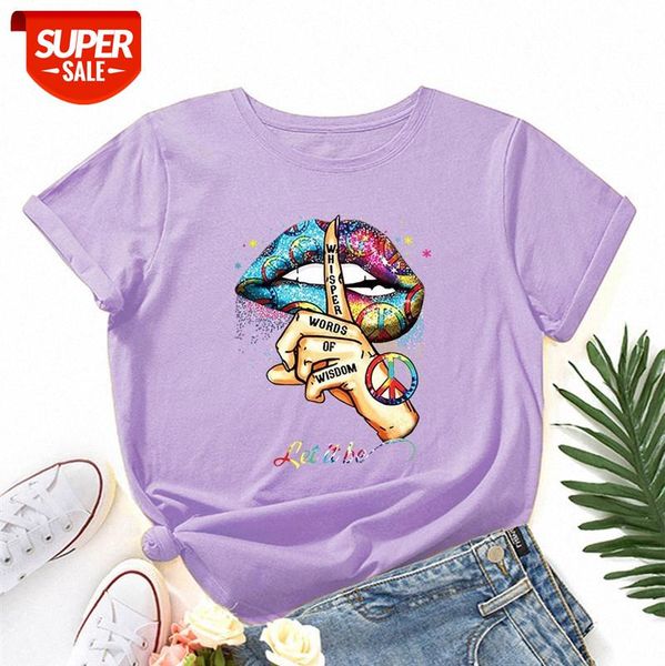 spot cross-border european and american women's creative lips loose round neck short-sleeved cotton t-shirt women #k52l, White
spot cross-border european and american women's creative lips loose round neck short-sleeved cotton t-shirt women #k52l, White
