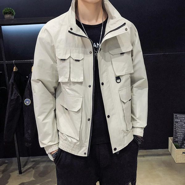 men's jackets 2021 spring autumn fashion thin casual overcoats men solid color work wear nice male atnd collar pockets coats o34, Black;brown
men's jackets 2021 spring autumn fashion thin casual overcoats men solid color work wear nice male atnd collar pockets coats o34, Black;brown
