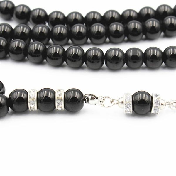 link, chain 8mm muslim rosary islamic crystal bracelet religious tassel pendant 99 prayer beads, Black
link, chain 8mm muslim rosary islamic crystal bracelet religious tassel pendant 99 prayer beads, Black