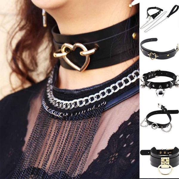 chokers harajuku punk black choker collar necklace pu leather metal chain club jk wear women fashion jewelry, Golden;silver
chokers harajuku punk black choker collar necklace pu leather metal chain club jk wear women fashion jewelry, Golden;silver
